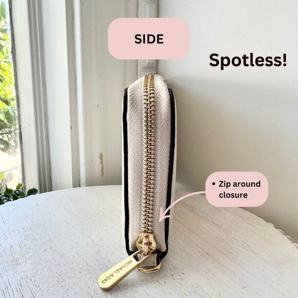 Michael Kors Fulton Creme Wristlet Wallet - Picture 4 of 6